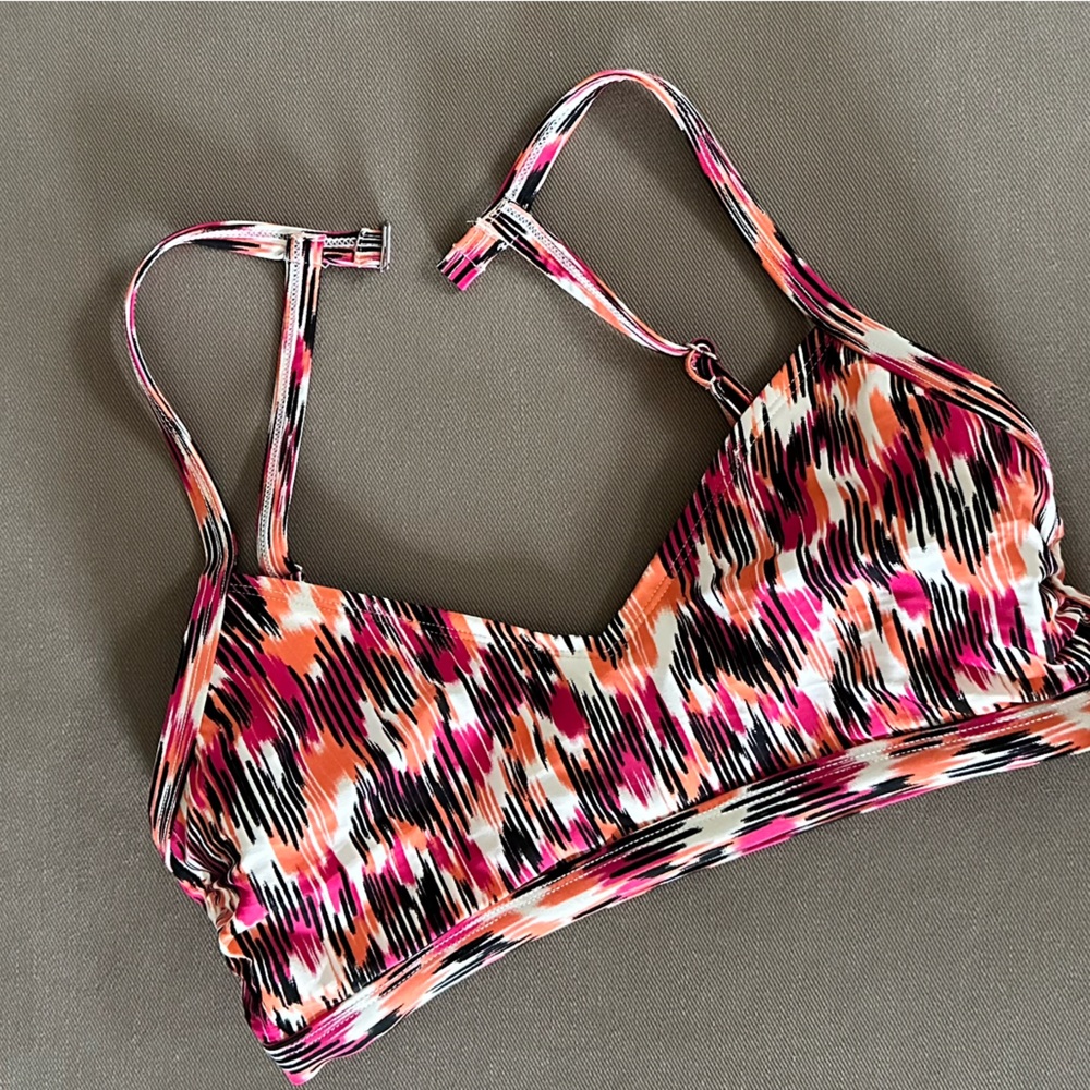 Pink and Orange Bikini with Adjustable Straps eco beach size small.